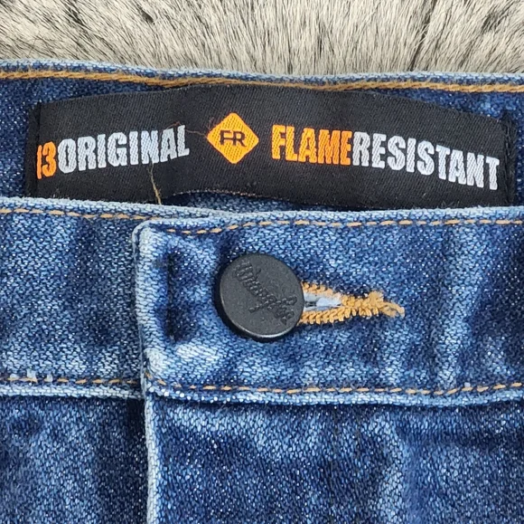 SOLD!!!Wrangler 13 Original FR Men’s Blue Denim Jeans - Picture 3 of 7